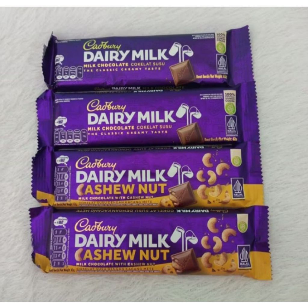 

Cadbury Dairy Milk Cokelat Cashew Nut 62gr