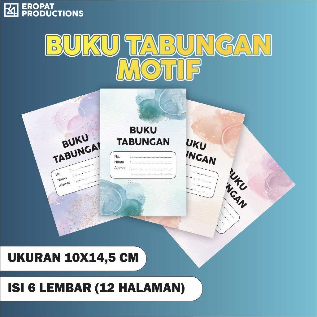 

EROPAT Buku Tabungan Motif | Elegant | Mewah | Keren | Sekolah | Arisan | Komunitas | Organisasi