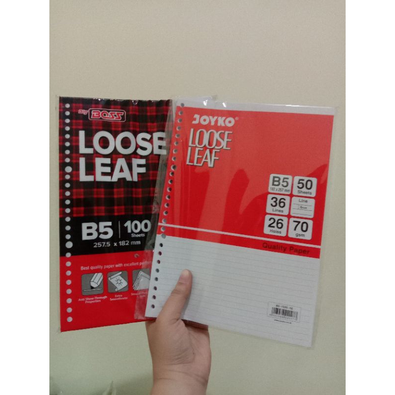 

Loose Leaf BigBoss B5 Isi 50 dan 100 Lembar