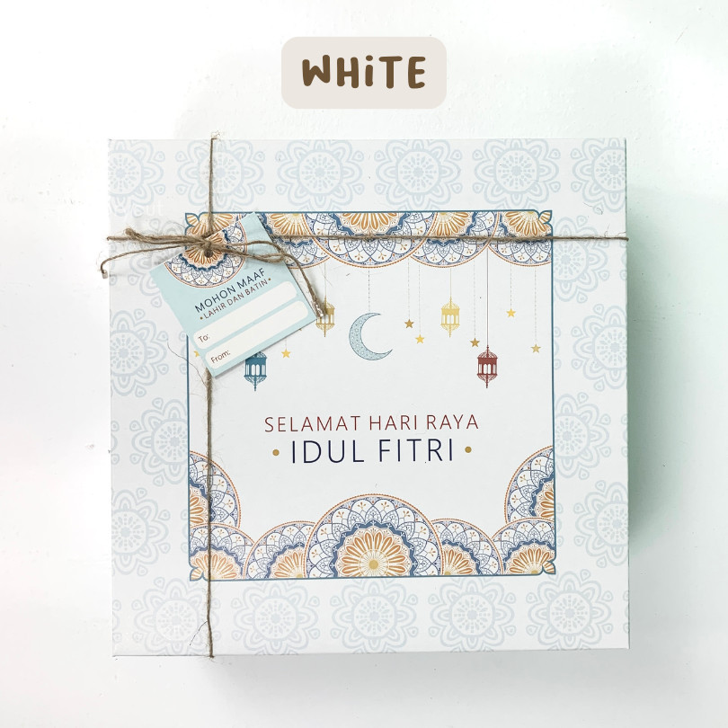 

10 dus kue toples hampers lebaran idul fitri kardus cake hari raya eid mubarak ukuran 25 x 25 x 10 cm