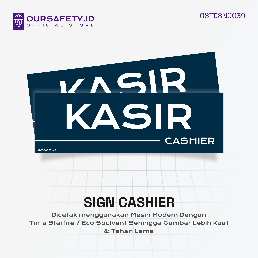 

Stiker Sign Kasir / Cashier | FREMIUM - OURSAFETY.ID