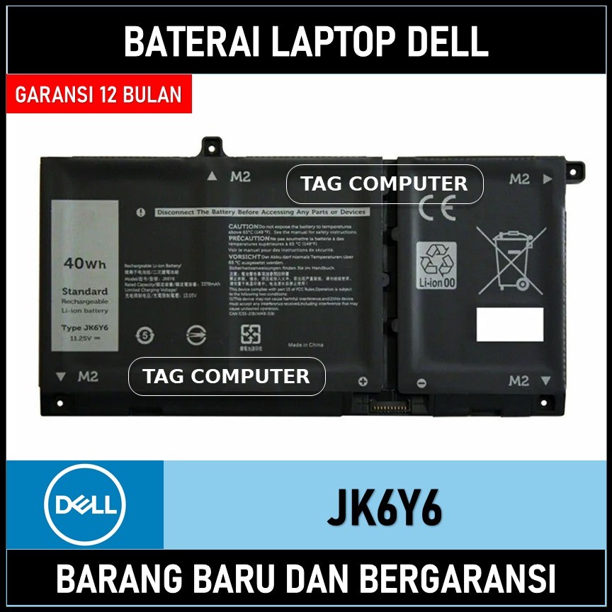 BATERAI BATTERY DELL LATITUDE 3410 3510 JK6Y6