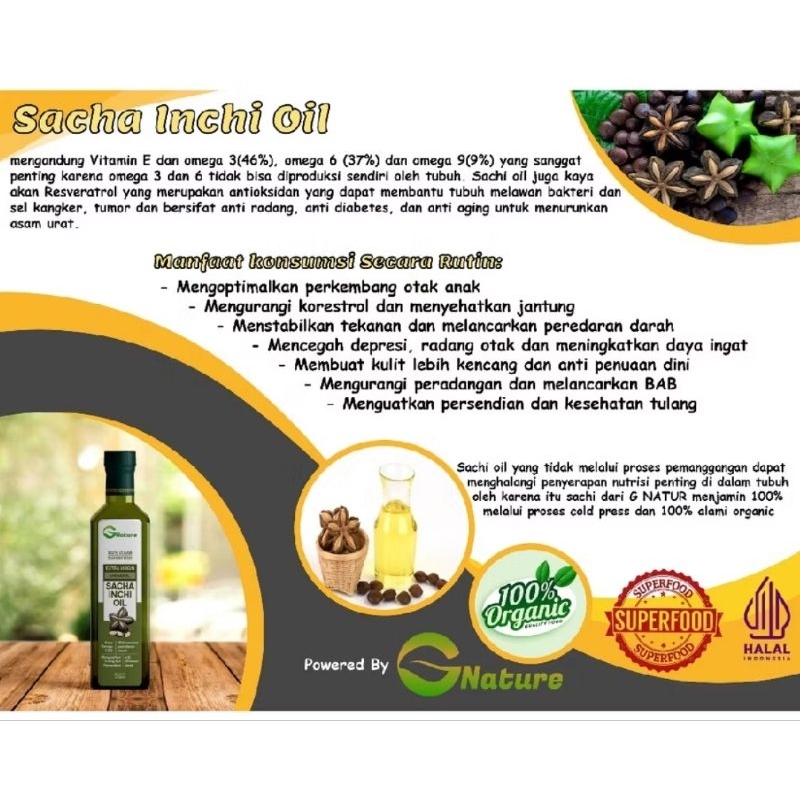 

minyak Sacha Inchi Oil 100% Original murni ici sachi inci sacainci