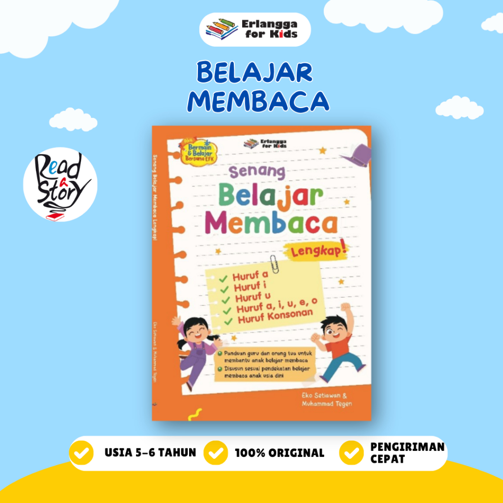 [Erlangga] Buku Cerita Anak: Belajar Membaca