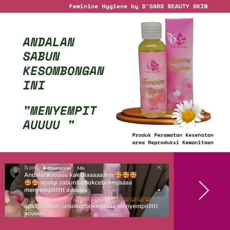 Dsars feminine Hygiene sabun cebok cebok