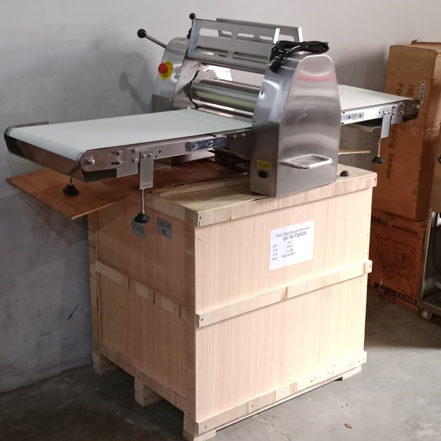 OSSEL Dough Sheeter Penipis Adonan Listrik Pendek Table Top OS-YBTSB400 OSSEL