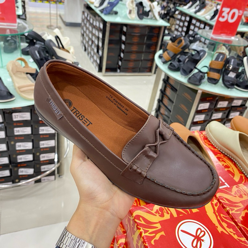 Triset sepatu selop moccasin wanita original