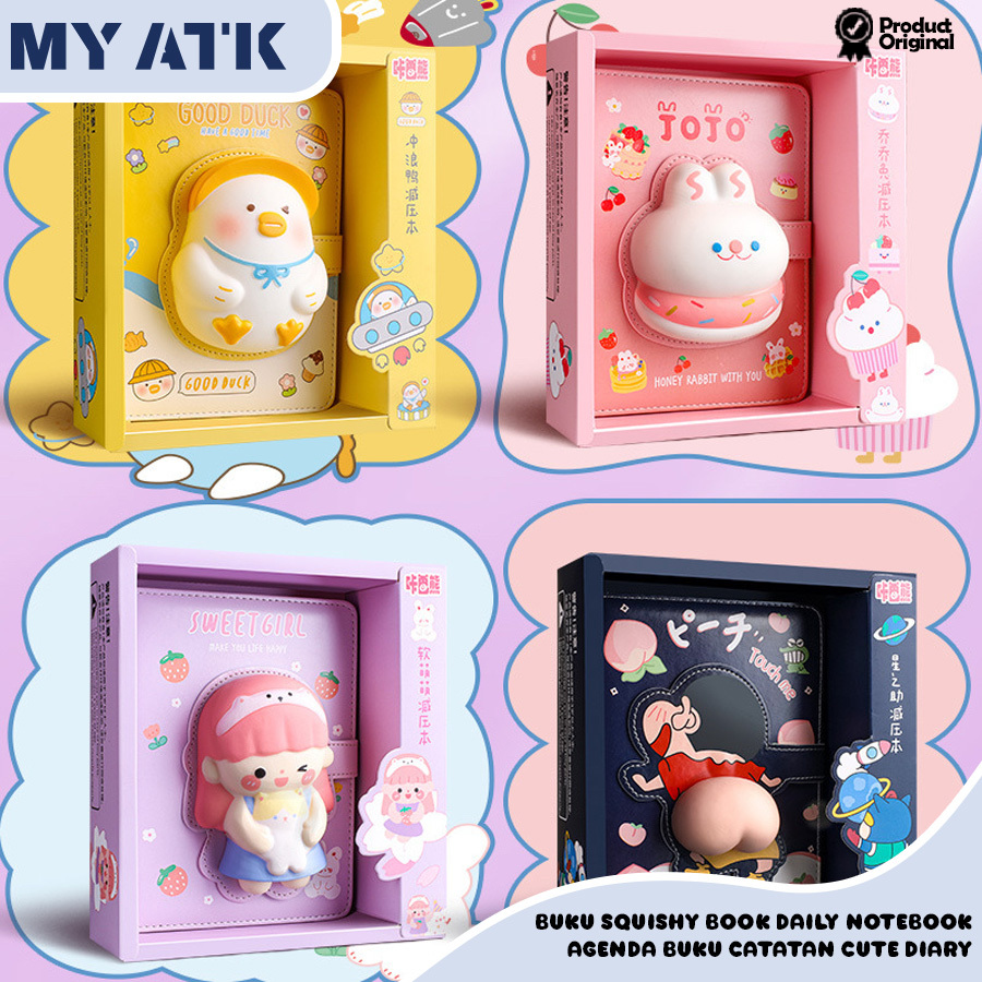 

Buku squishy book daily notebook/ Agenda buku catatan cute diary
