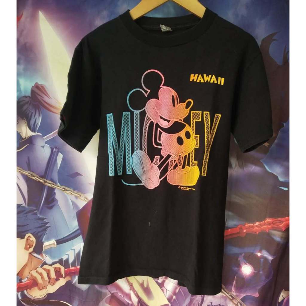 Disney's Mickey Mouse Hawaii Official Cartoon Tee Kaos Tshirt Original Second Merch Japan Korea Bran