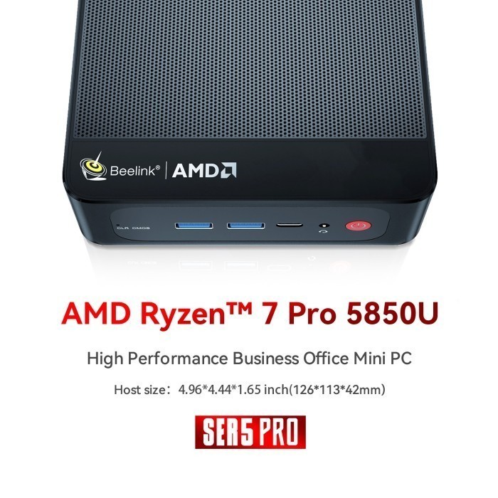 MINI PC Beelink SER5 Pro AMD Ryzen7 5850U HDMI DP Windows 11 Pro