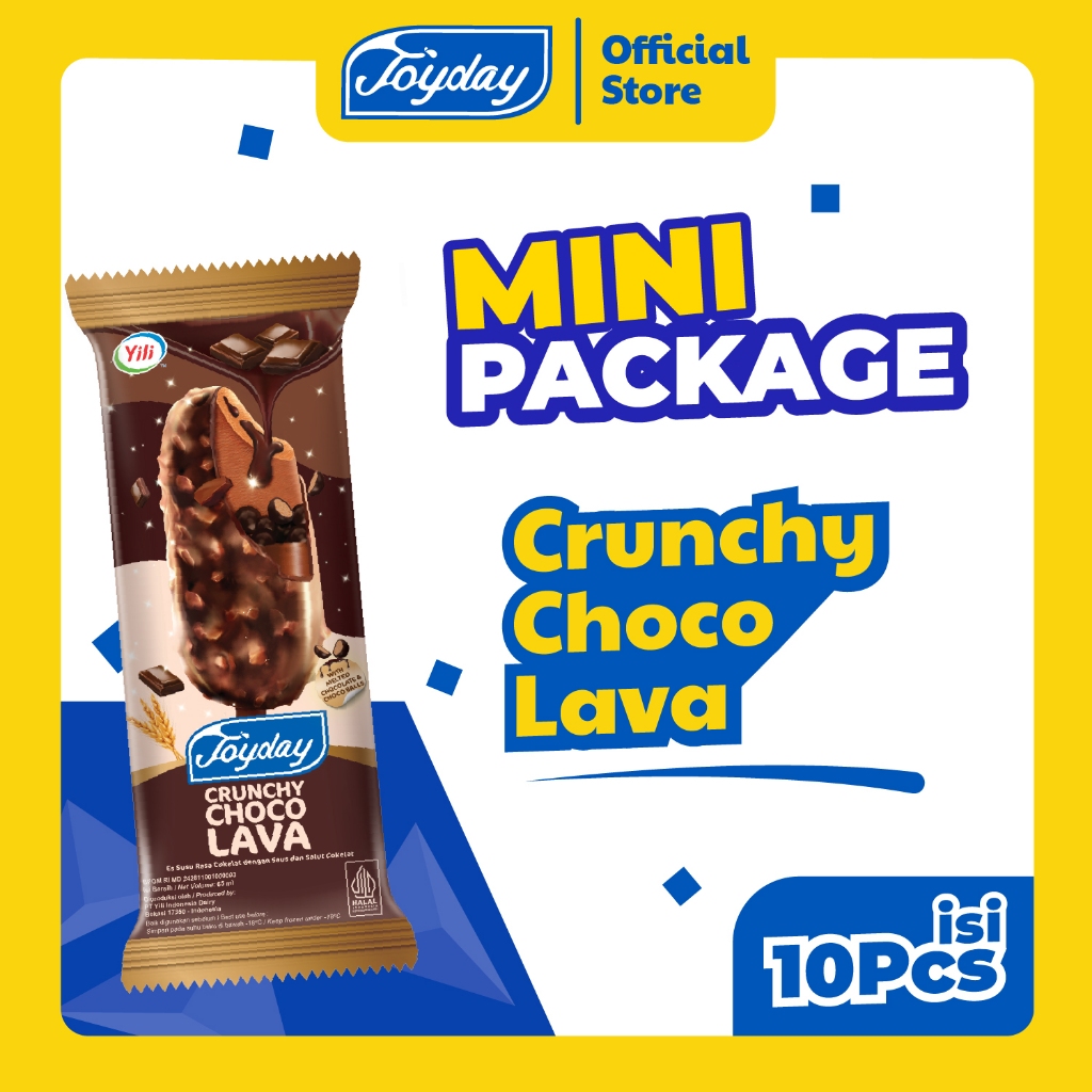 

Joyday Ice Cream PAKET CRUNCHY CHOCO LAVA - 10 pcs Es Krim Stik