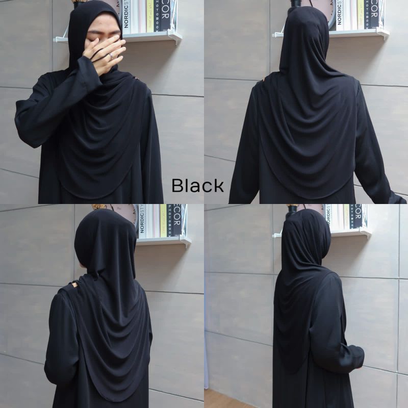 JAMILA BERGO BY ZAFEETRI //BERGO INSTANT SYARI // BERGO JERSEY NONPET DAILY