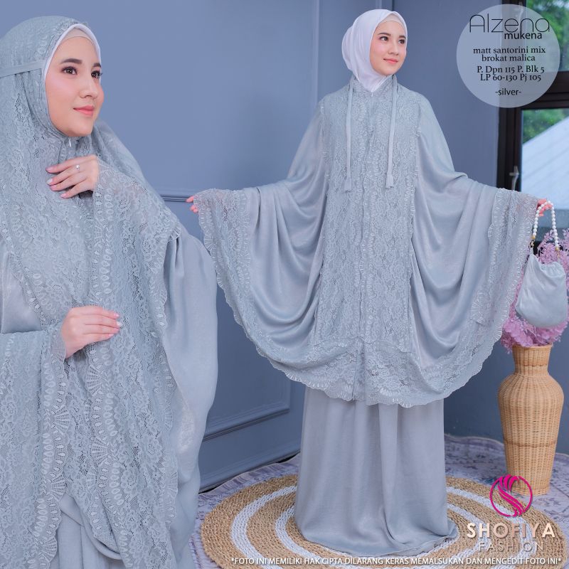 Alzena Mukena Santorini Mix terbaru 2025