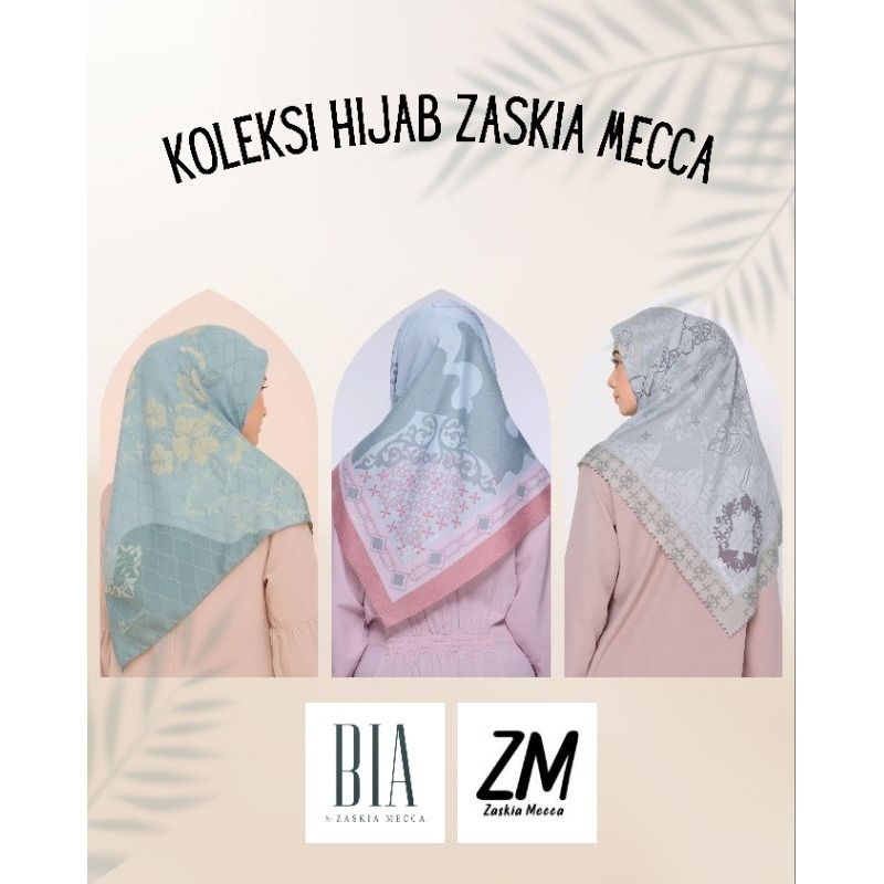 ZM Zaskia Mecca Jilbab Kerudung Hijab Segiempat Motif