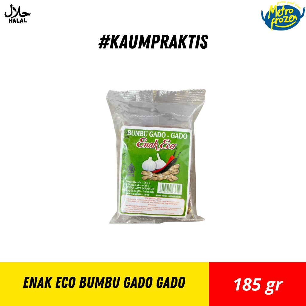 

ENAK ECO Bumbu Gado Gado 180gr //bumbu gado gado enak eco //bumbu gado gado instan Banjarmasin
