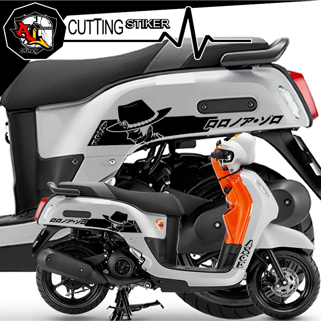 CUTTING STICKER/STRIPING KARTUN ZORO/501/STIKER KARTUN ONE PIECE ZORO/STRIPING ANIME UNTUK FAZZIO