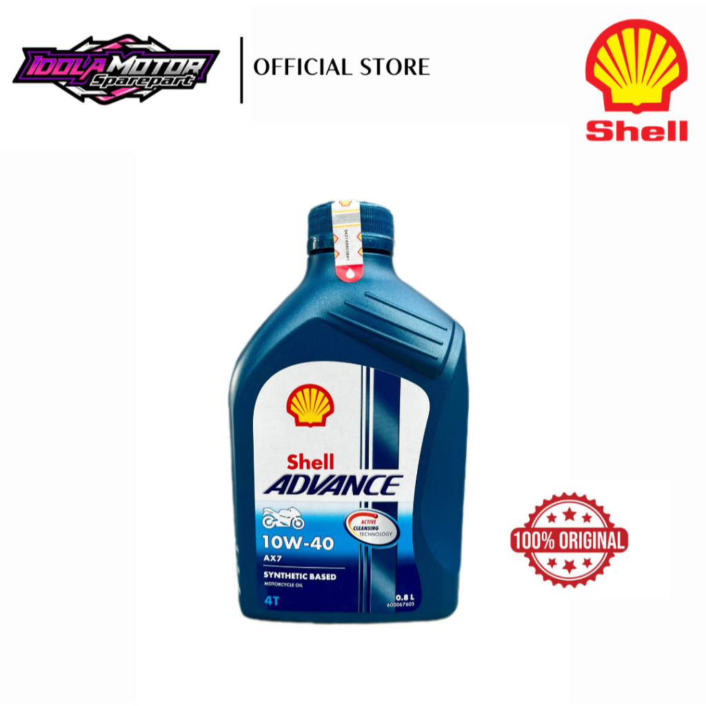 oli SHELL ADVANCE 10W-40 800ML oli shell advance 10w40 800ml original murah