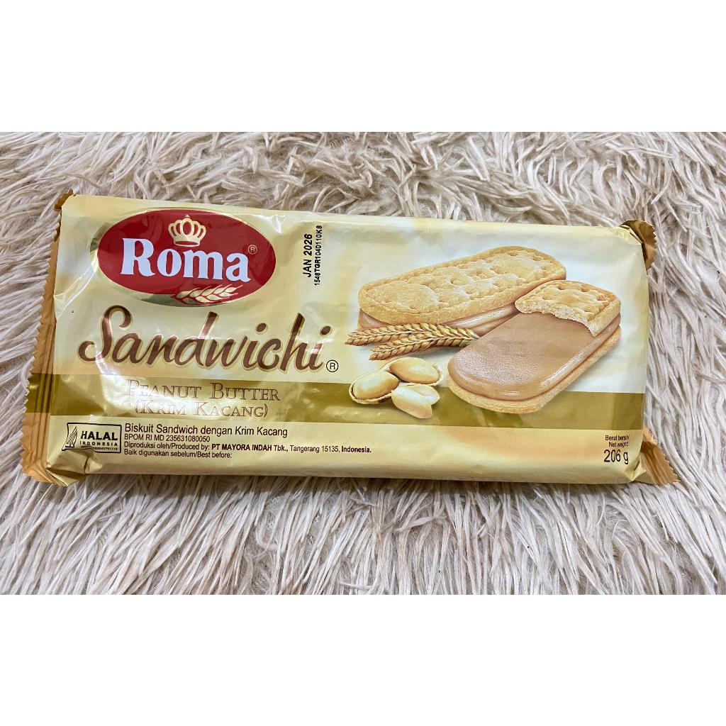 

Roma Sandwich Biskuit Peanut Butter 206 gram