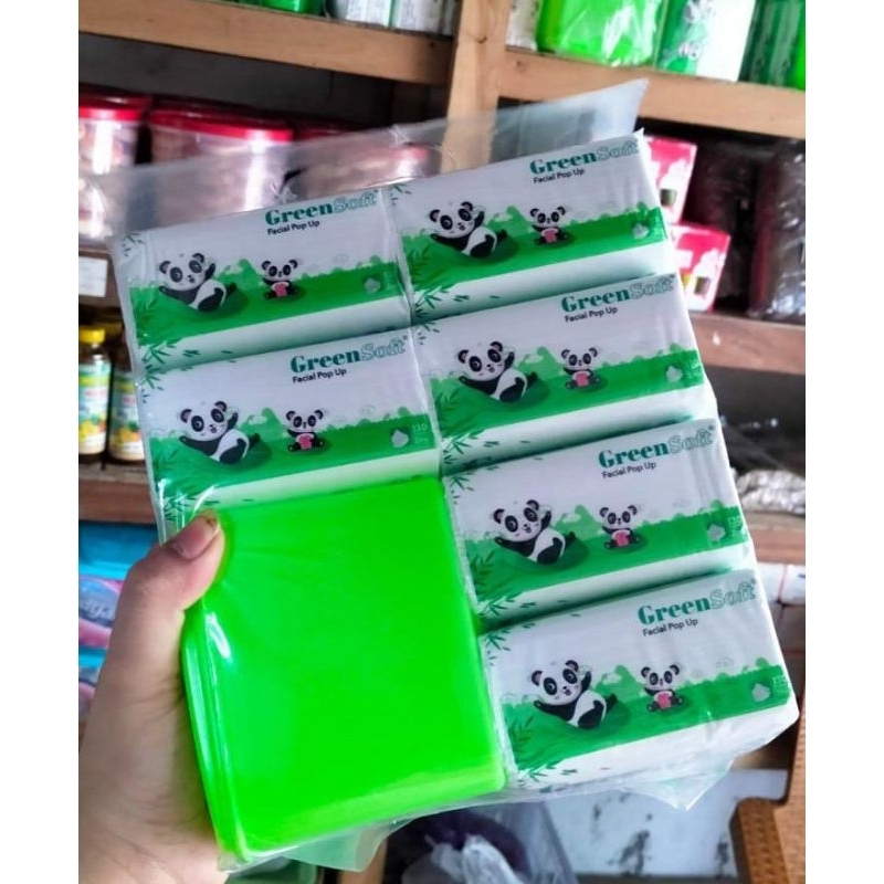 Tissu green pop up( 6 tisu)