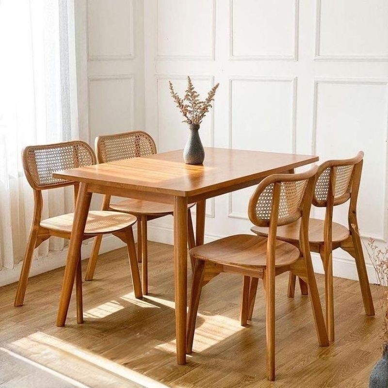 set meja makan, satu set meja makan, kursi makan, kursi caffee, meja cafe, set kursi makan, meja kur