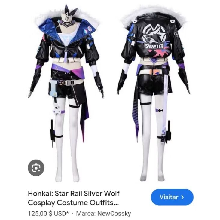 costume cosplay silver wolf honkai star rail second fullset