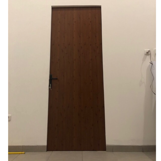 Pintu pivot Aluminium lapis Acp serat kayu