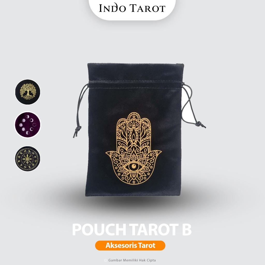 Kartu Tarot Pouch Bludru - Kantong Kartu Tarot Oracle - Indo Tarot