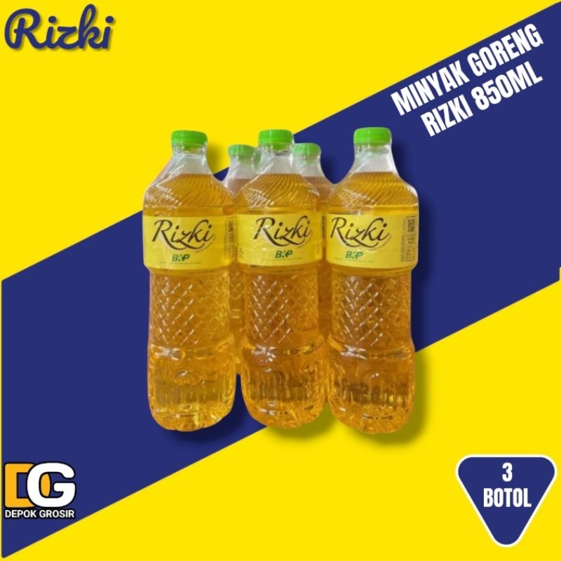 

Minyak Goreng Rizki 850ml Paket 3 Botol