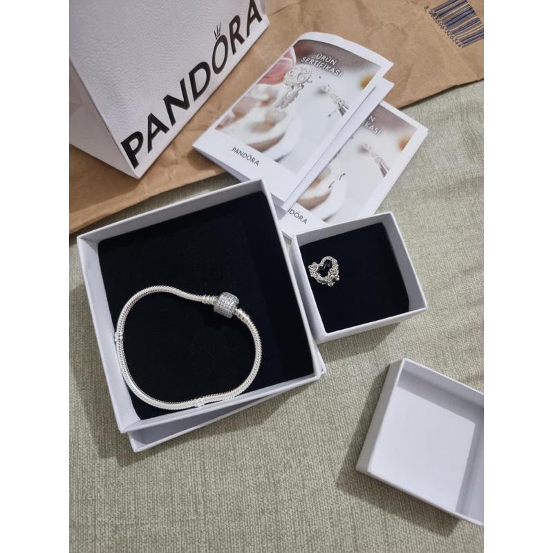 pandora bracelet and charm