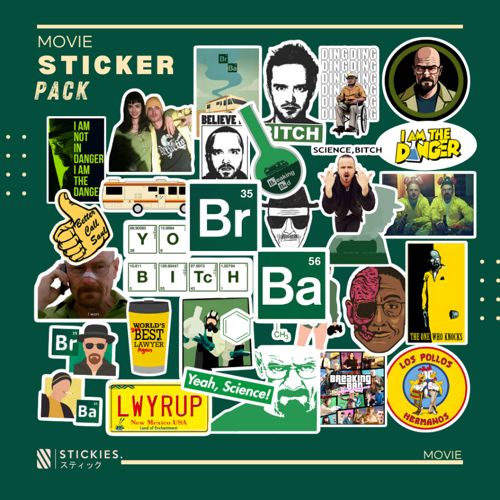 

Sticker/Stiker Pack Vinyl "Breaking Bad" | High Quality | Murah