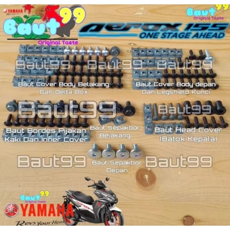Baut Full body Yamaha Aerox 155 Baut Full body Yamaha Aerox 155