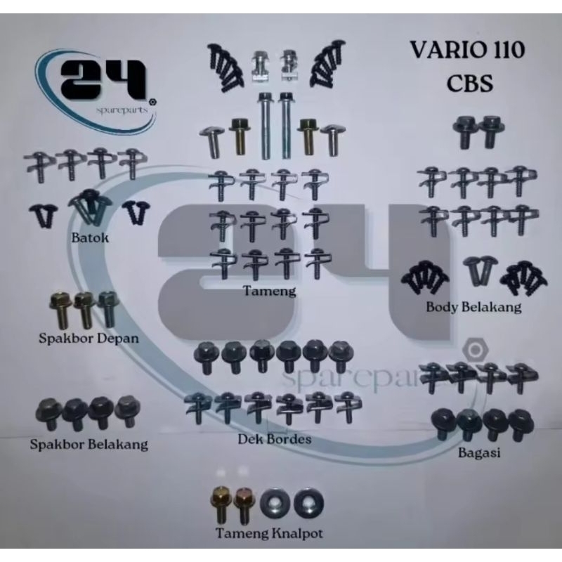 BAUT BAUD FULL SET FULL BODY MOTOR VARIO 110 CBS TECHNO BAUT BAUD FULL SET FULL BODY MOTOR VARIO 110