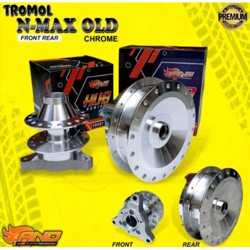 Tromol Set Depan Belakang Chrome Nmax Old
