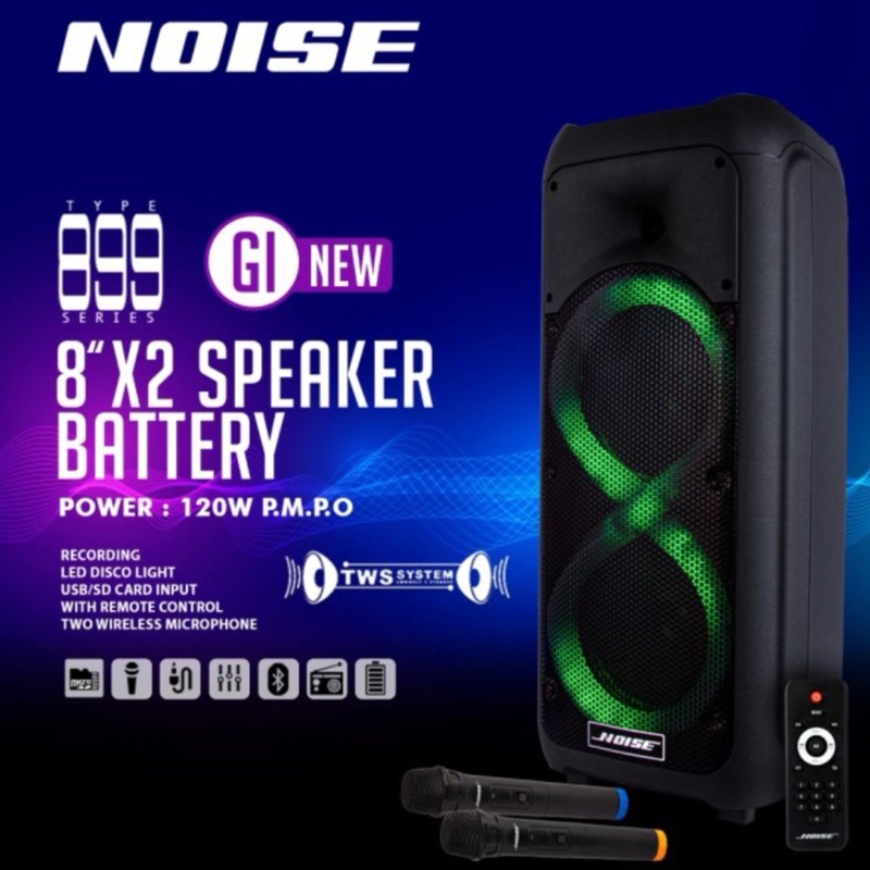 speaker portable noise 899 gi new original double speaker 899GI NEW