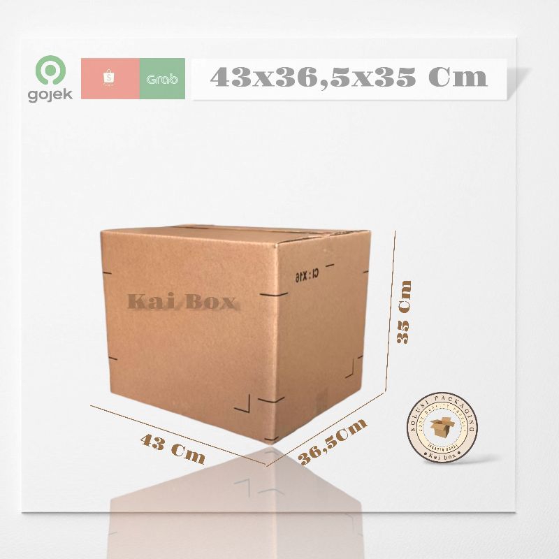 

kardus ukuran 43x36,5x35 cm box pindahan dll singel wall code X17