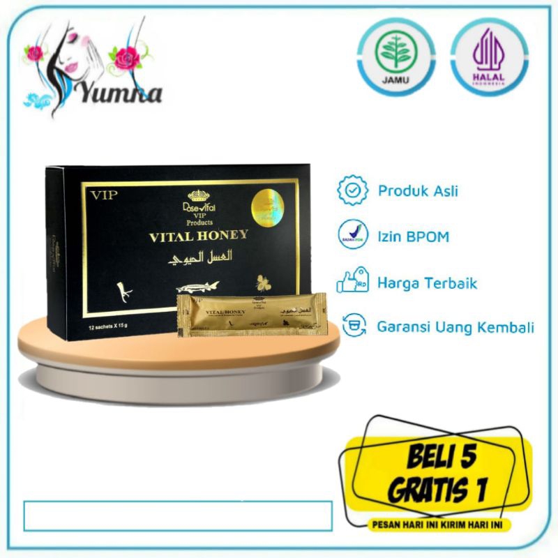 madu vital honey original - madu stamina pria dewasa 1box isi 12 sachet