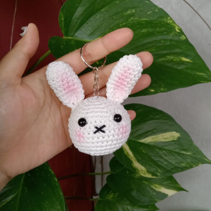Ganci Amigurumi Kelinci / Ganci Rajut / Souvenir Ganci Ranjut / Handmade