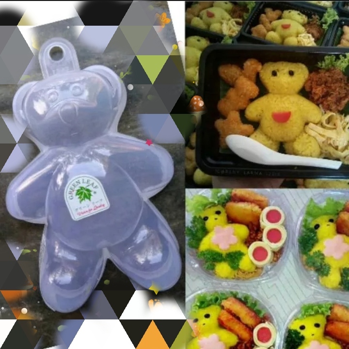 Cetakan Nasi Bento Motif Panda / Cetakan Kue Bolu Kukus Karakter Bentuk Panda