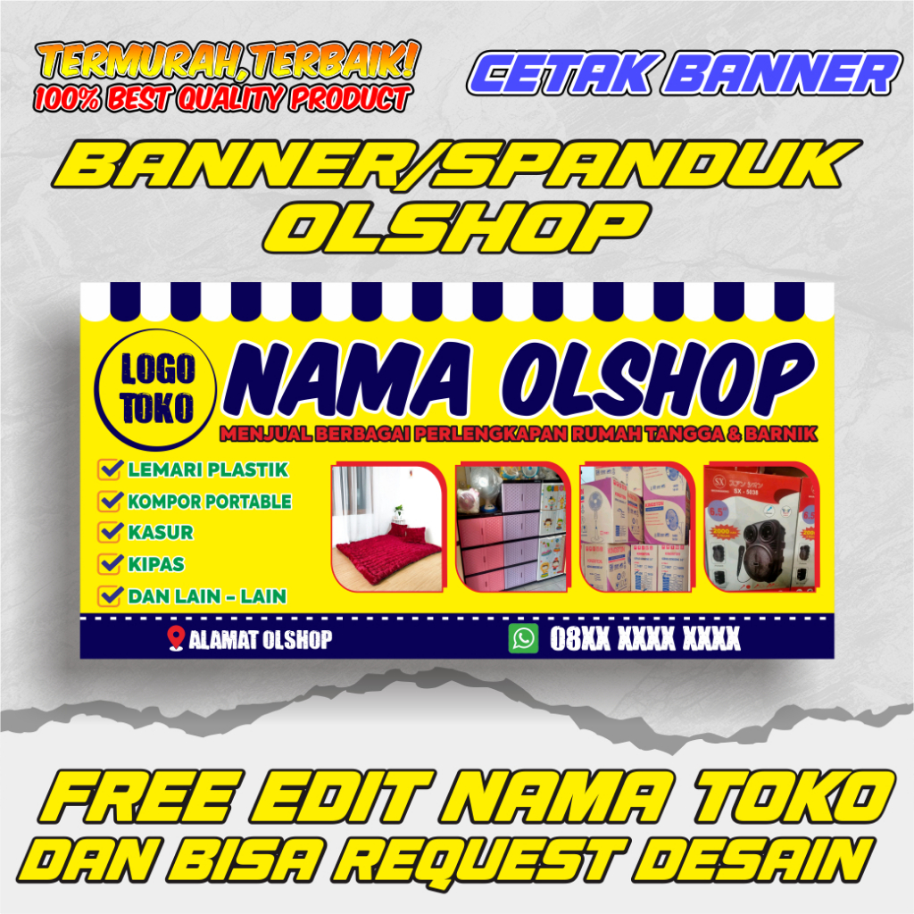 Spanduk Banner Olshop Murah / Spanduk Banner Olshop Custom