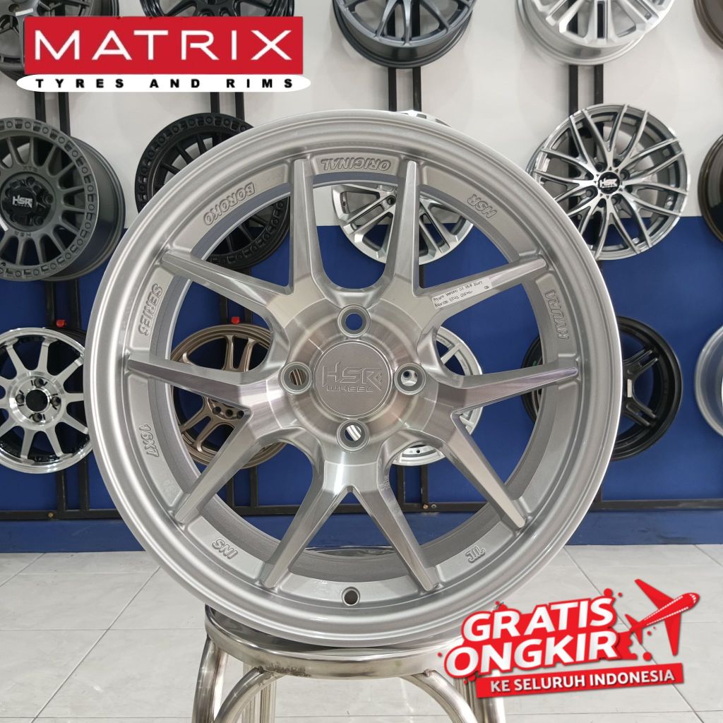 VELG MOBIL RING 16*7 HOLE 4X100 VELG RACING HSR TYPE HYURA