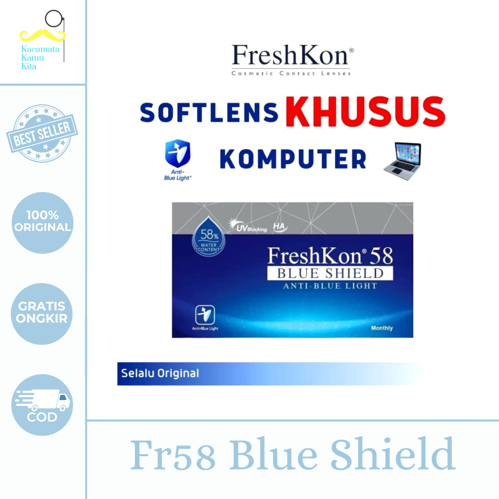 Softlens Bening FR58 Blueshield Anti Blue Light Diameter 13.8mm