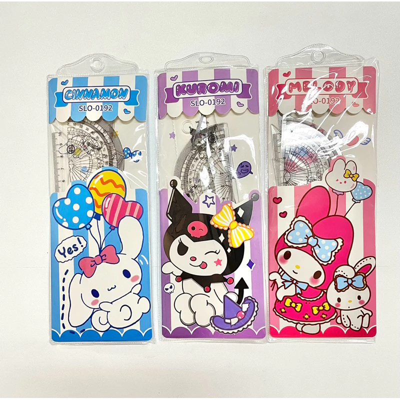 

Penggaris Set 4 IN 1 20cm Karakter SLO-0192 Segitiga Busur Garisan Pola / Garisan Set / Ruler Set