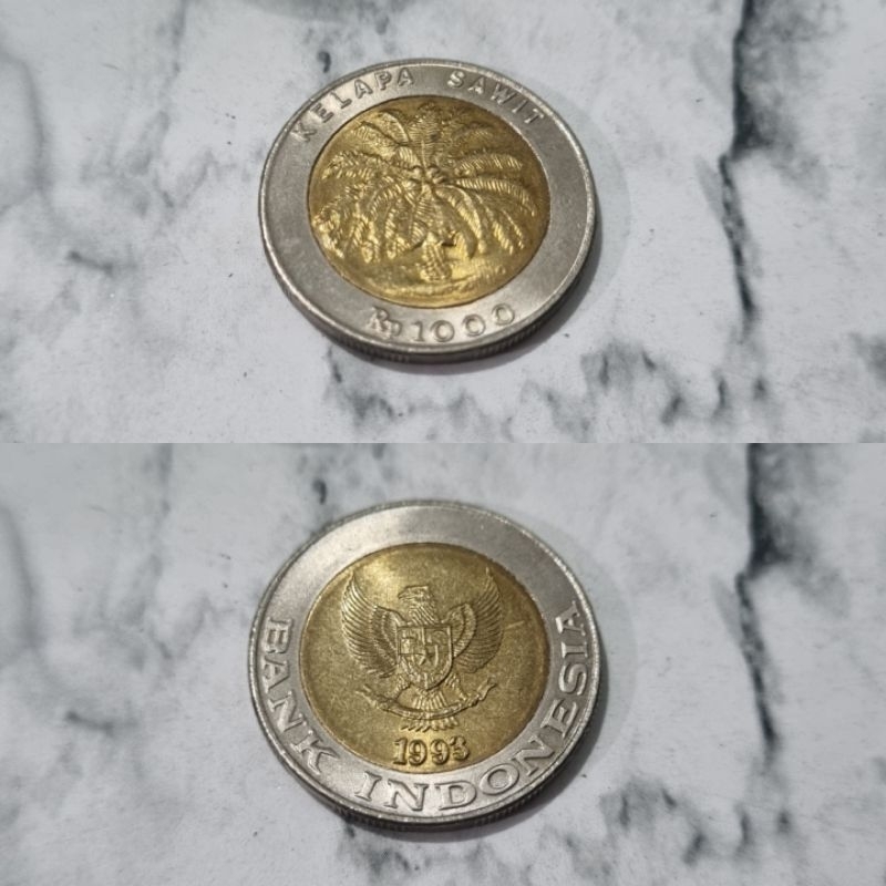 Koin Kuno 1000 Rupiah Tahun 1993, 1994, 1995, 1996, 1997, dan 2000