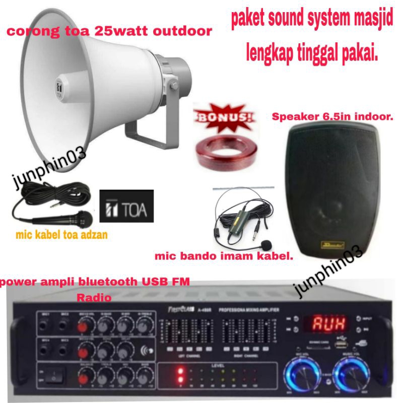 Sound system masjid paket lengkap Speaker corong Toa outdoor, indoor
