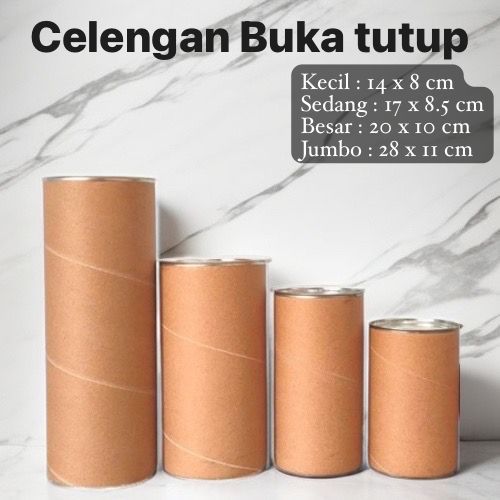 celengan polos coklat BUKA TUTUP ukuran sedang ( 17x8.5 cm ) / besar 20 x 10 cm / jumbo 28 x 11 cm s