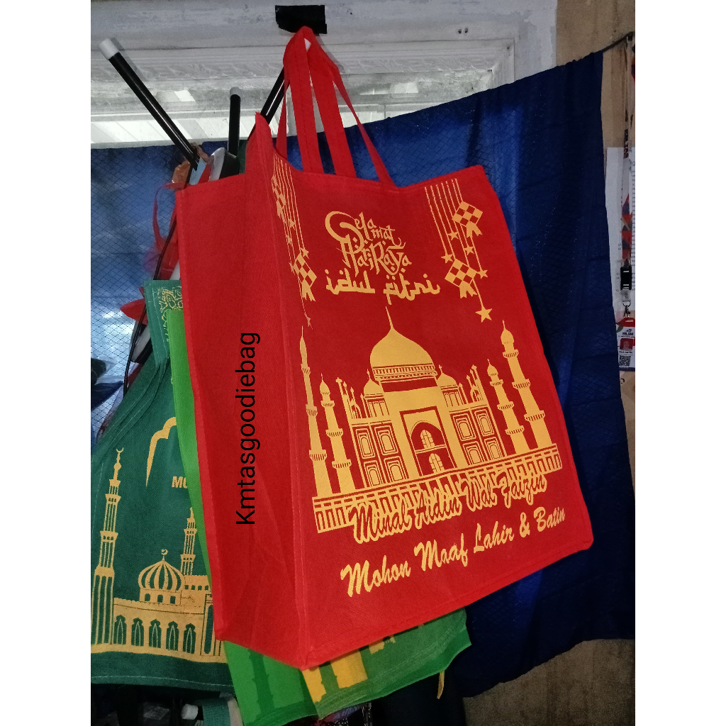 

Goodie Bag Parcel Lebaran Model Leader Jahit 30x40x15 Murah ! hampers idul fitri