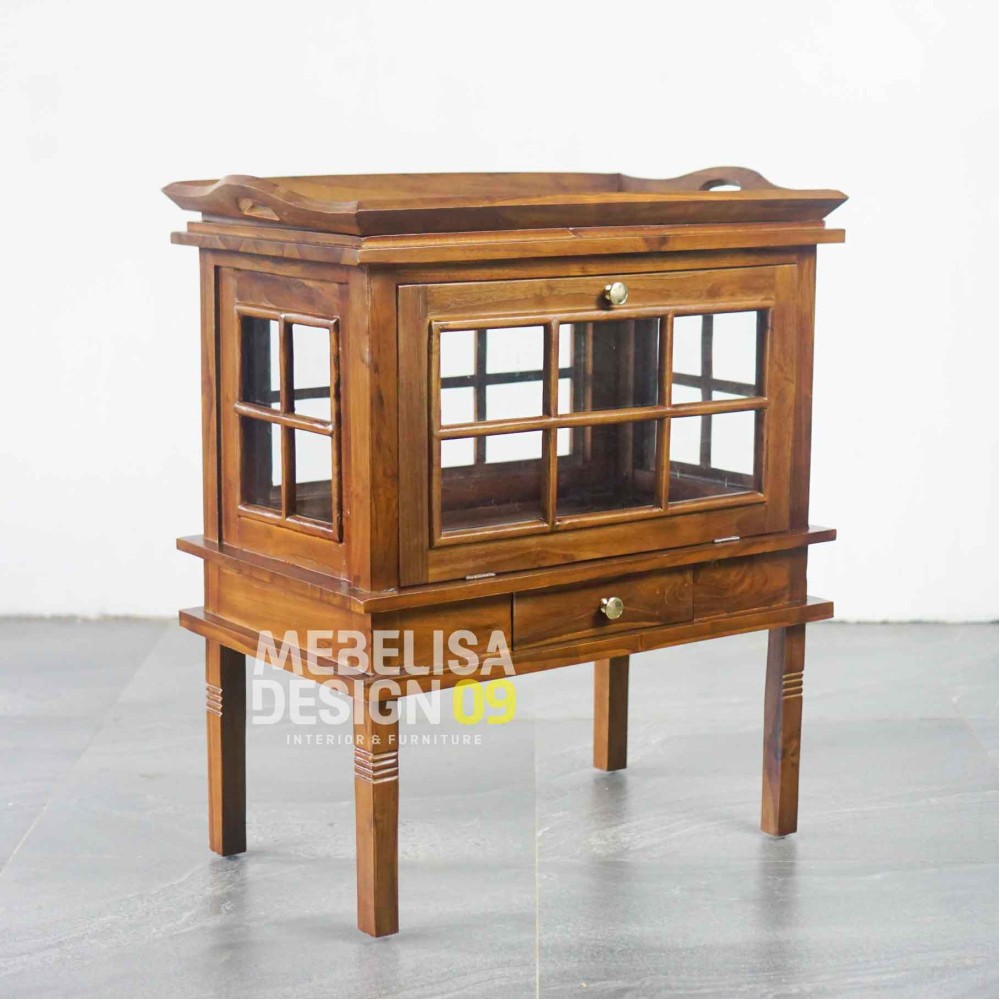 Meja Pojok Meja Nampan Teh Minimalis Kayu Jati