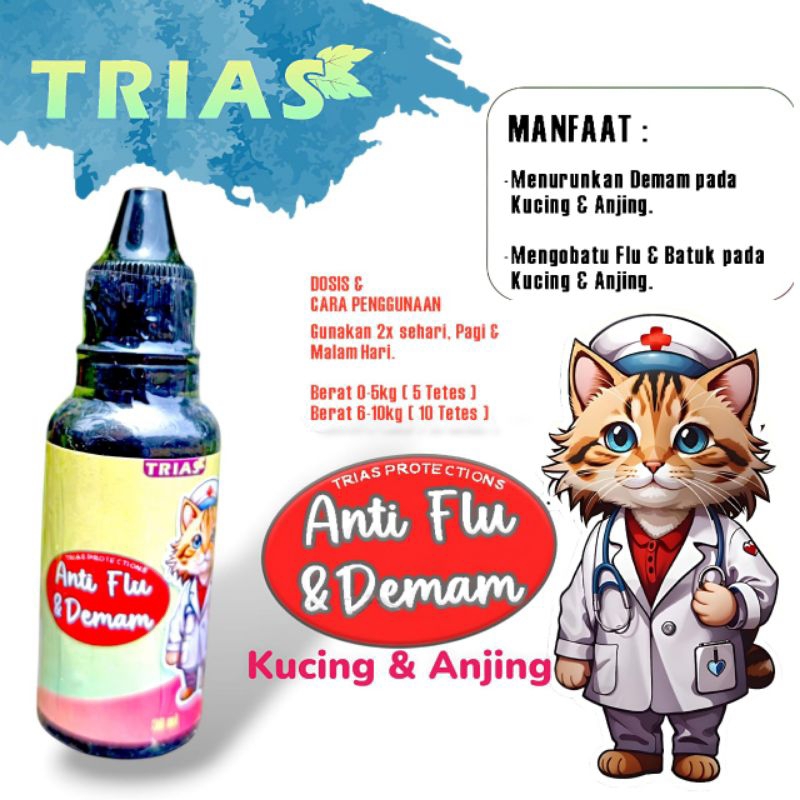 OBAT FLU KUCING/OBAT BATUK KUCING/ANTIFLU KUCING/VITAMIN KUCING
