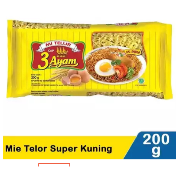 

MIE TELUR CAP 3 AYAM 200 Gram