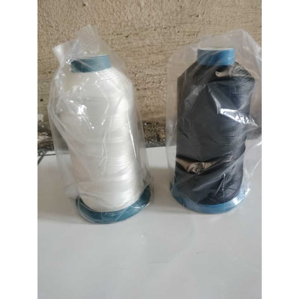 Benang Jahit Nylon 210/3 M40  panjang 2000m tersedia warna hitam dan putih Benang jahit nilon sunjin